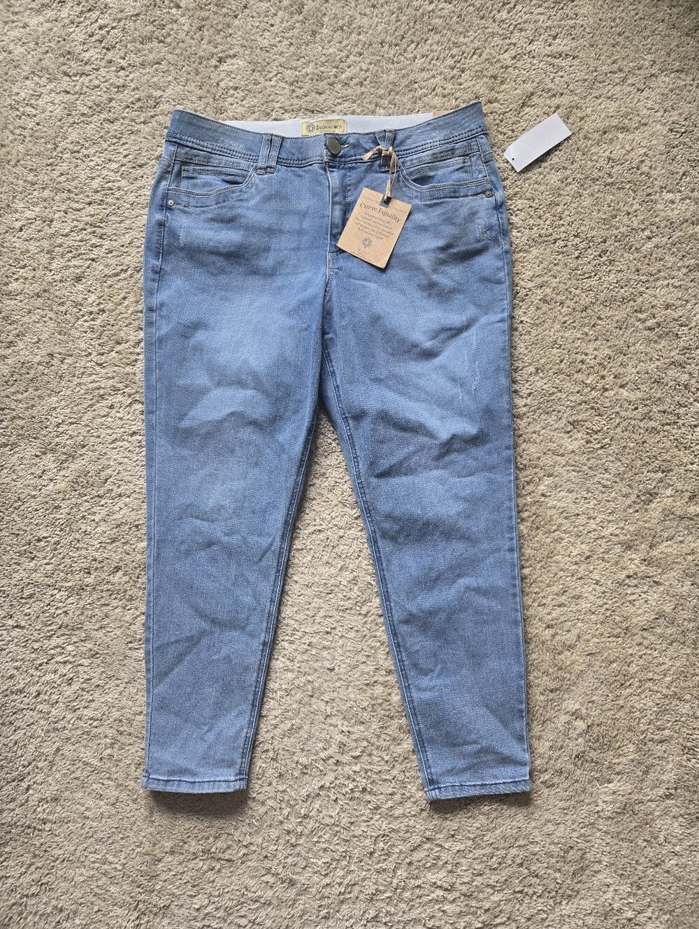 Democracy Ab Technology Skinny Jeans Womens 16 Blue Ankle Mid Rise